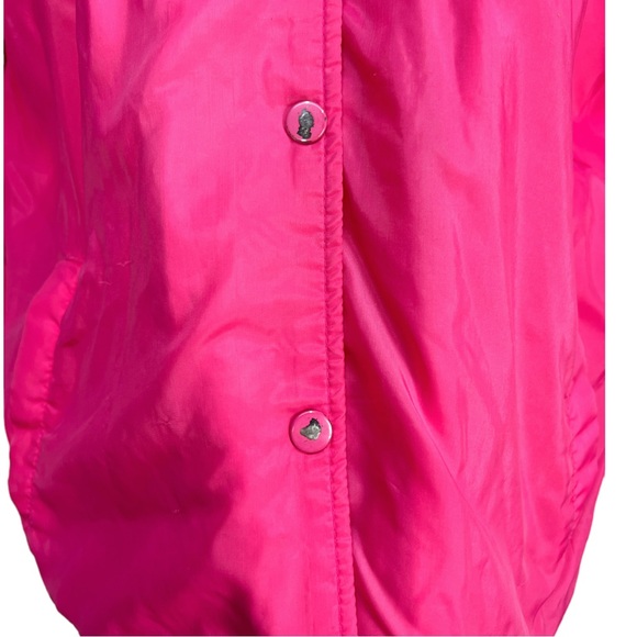 Vintage 70's/80's Pink SEARS Nylon Snap Button Windbreaker Size XL - Picture 4 of 15